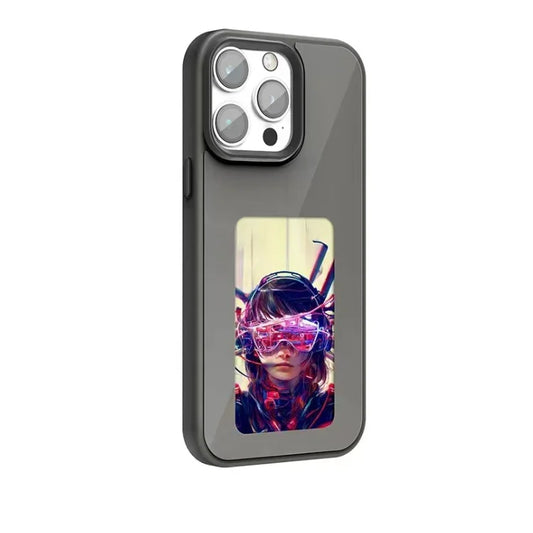 NFC 16Promax Iphone Case E-Ink Screen Four Colors Image Transmission for Iphone 15 14 13 Pro Max DIY Cases Battery Free